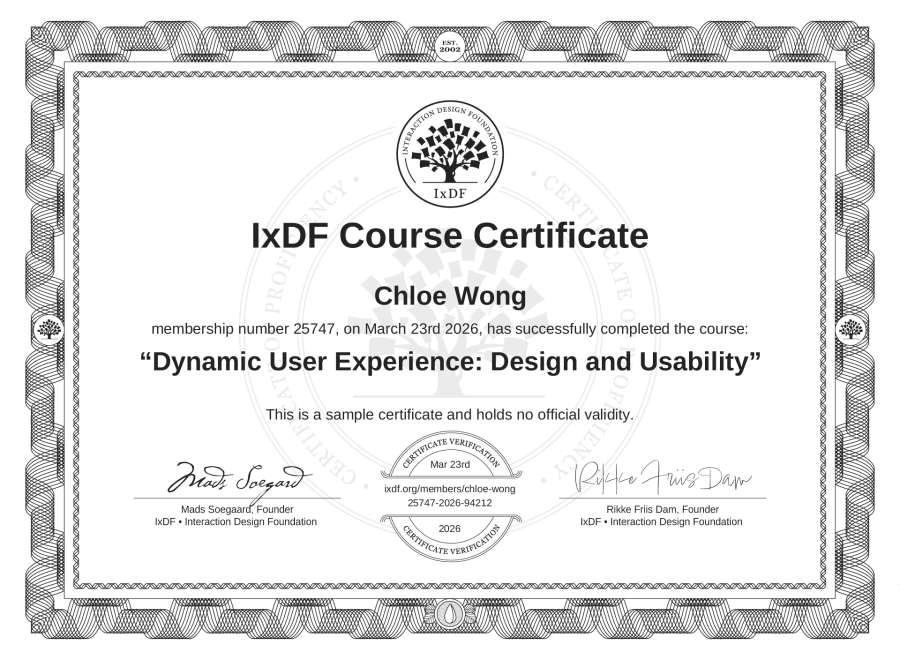 Course Certificate Example
