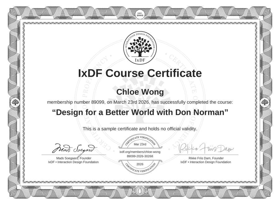Course Certificate Example