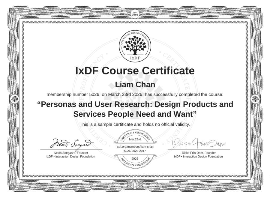 Course Certificate Example