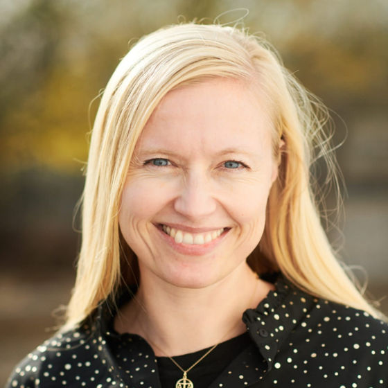 Photo of smiling Rikke Friis Dam