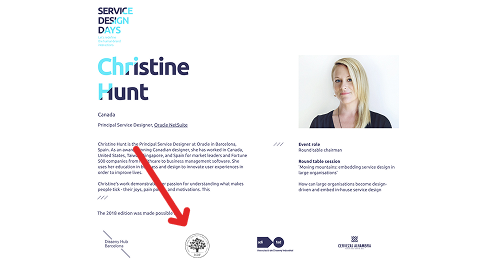 The IxDF logo displayed on the Service Design Days Conference website.