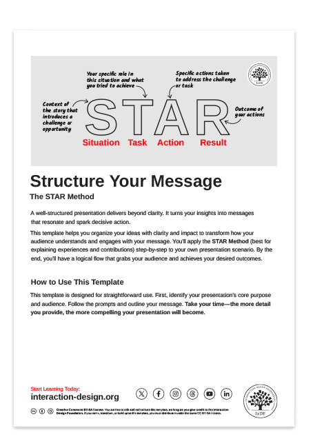 Structure Your Message: The Star Method